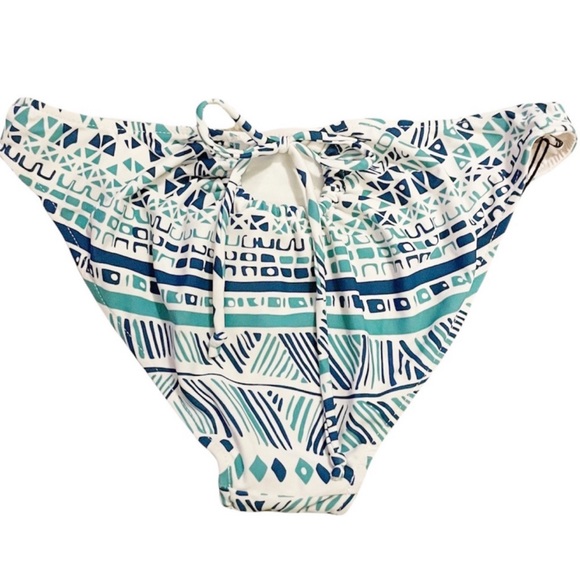 Rachel Pally Blue Aloha Hawaii Back Tie Bikini Bottoms with Cutout - Picture 3 of 8